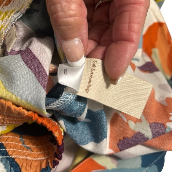 Soft Surroundings Kara Floral Midi Tiered Tropical Flowy Abstract Skirt Sz Med - Picture 12 of 12